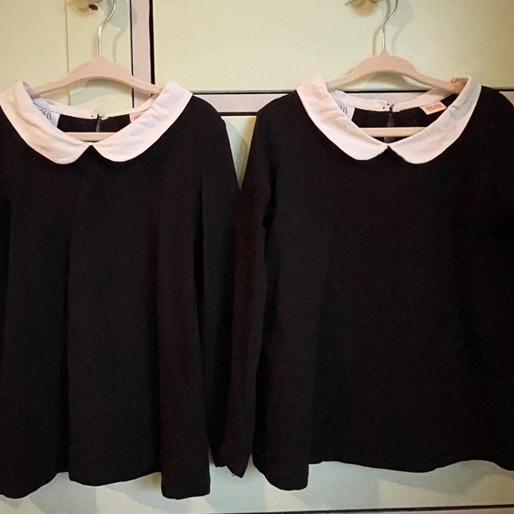 Zara girl Peter Pan collar long sleeve T-shirt 2-piece| 4-5 years| 110cm